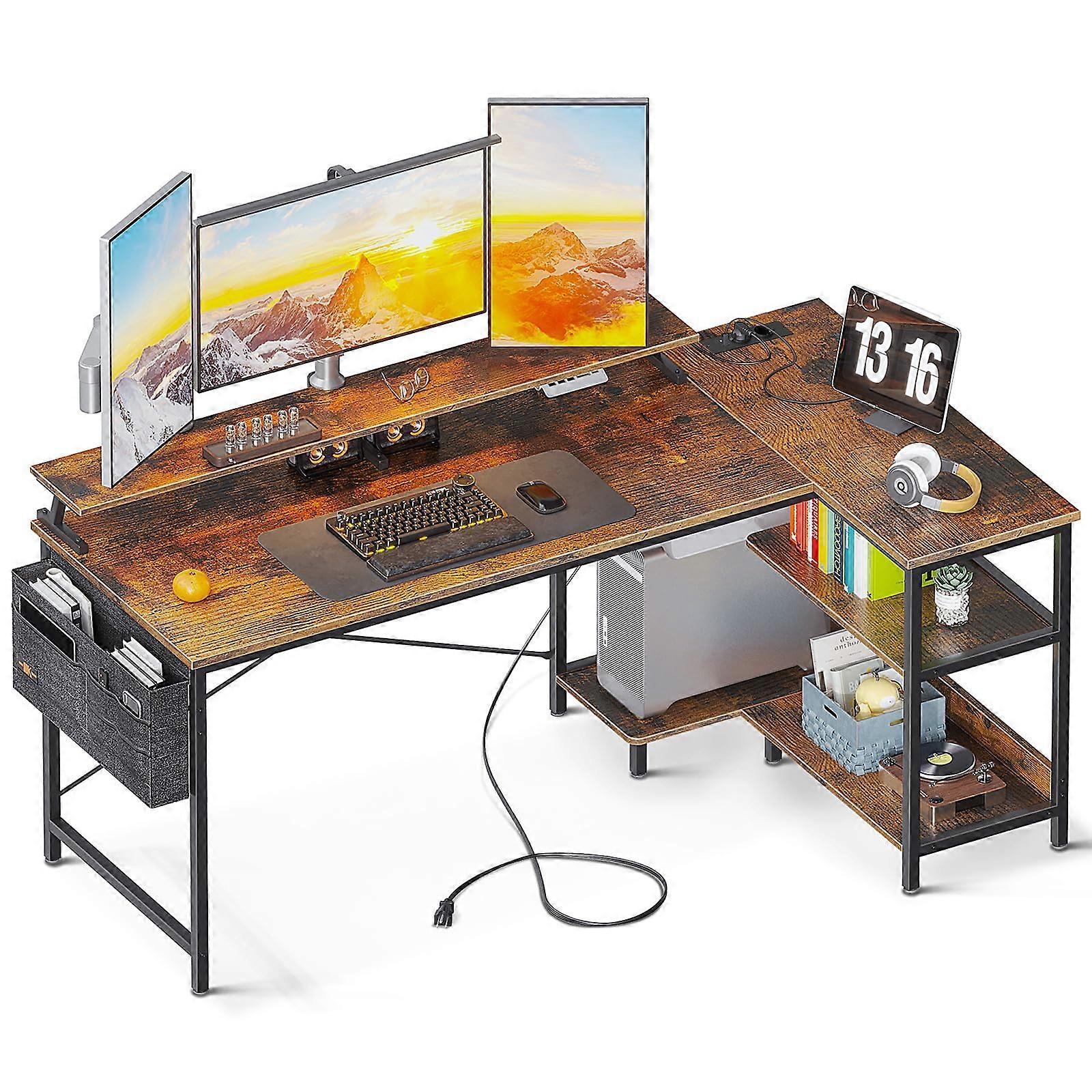 Pelipöytä Usb+ac Aruskea 147 Cm