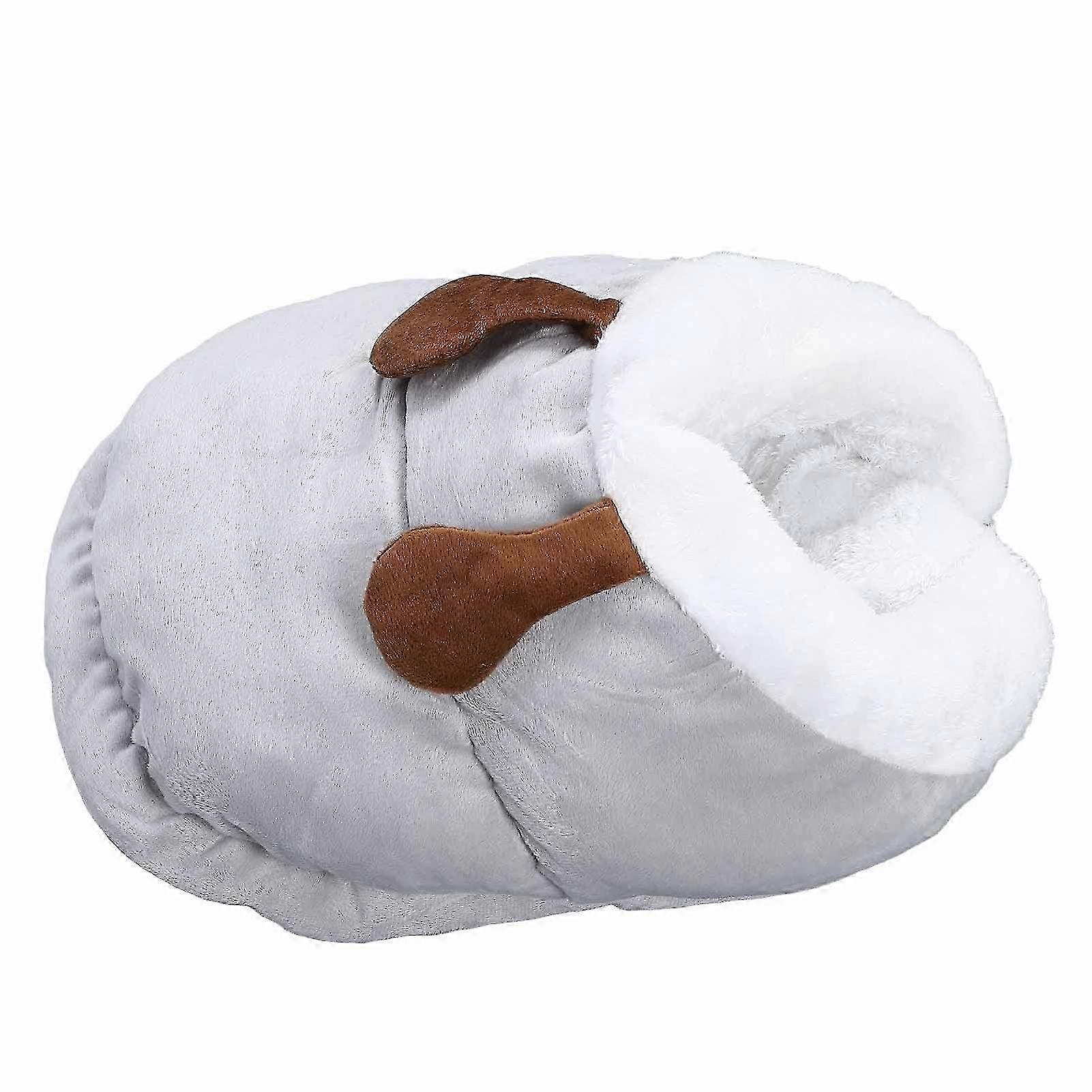 Warm & Comfortable PP Cotton Cat Bed Cave - Thickened Sleeping House for Small Dogs & Pets, Perfect Cozy Hideaway