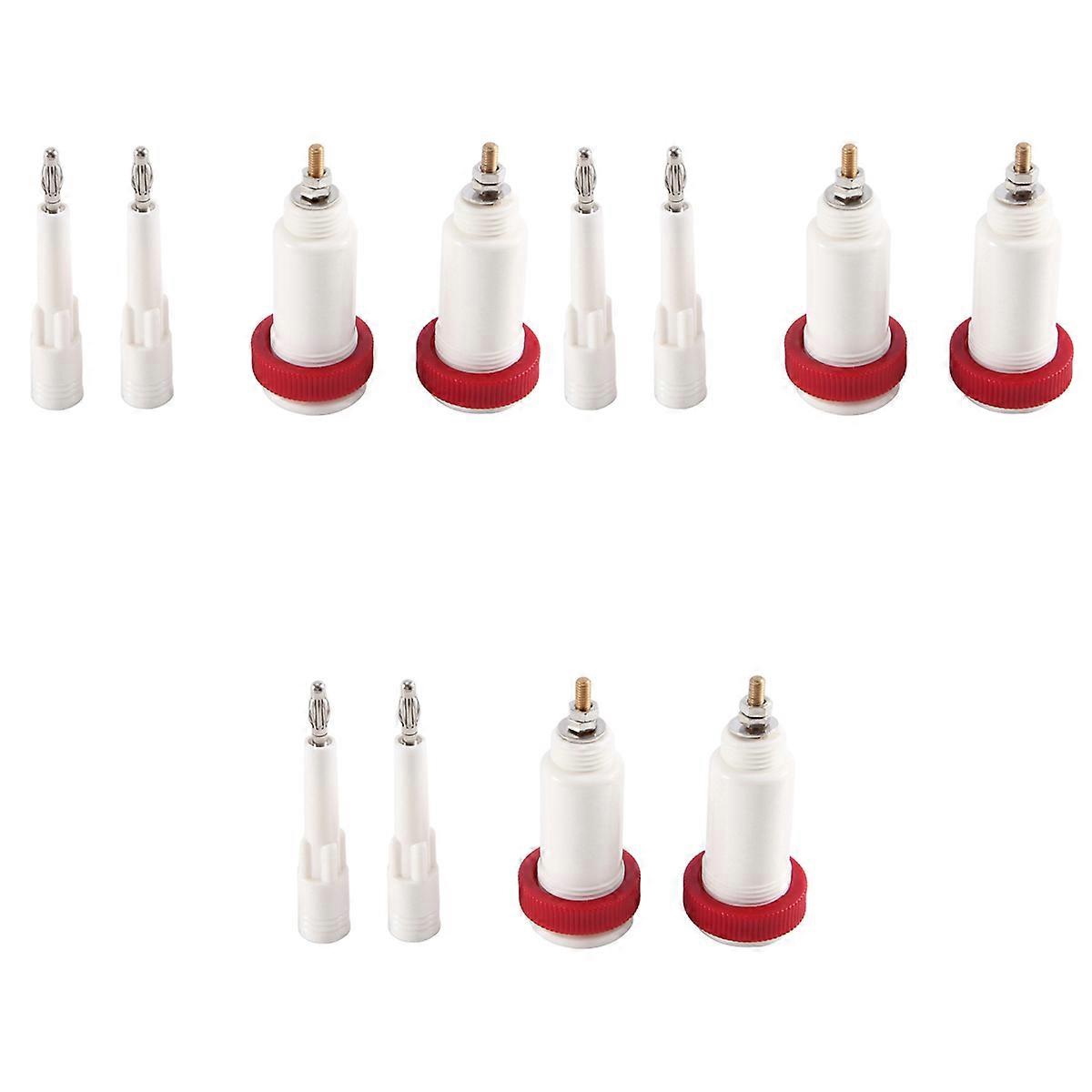 6 Pairs of 4 mm Banana Jack 10Kv -30Kv High Voltage Connector Plug and Socket Power Supply Test Inst