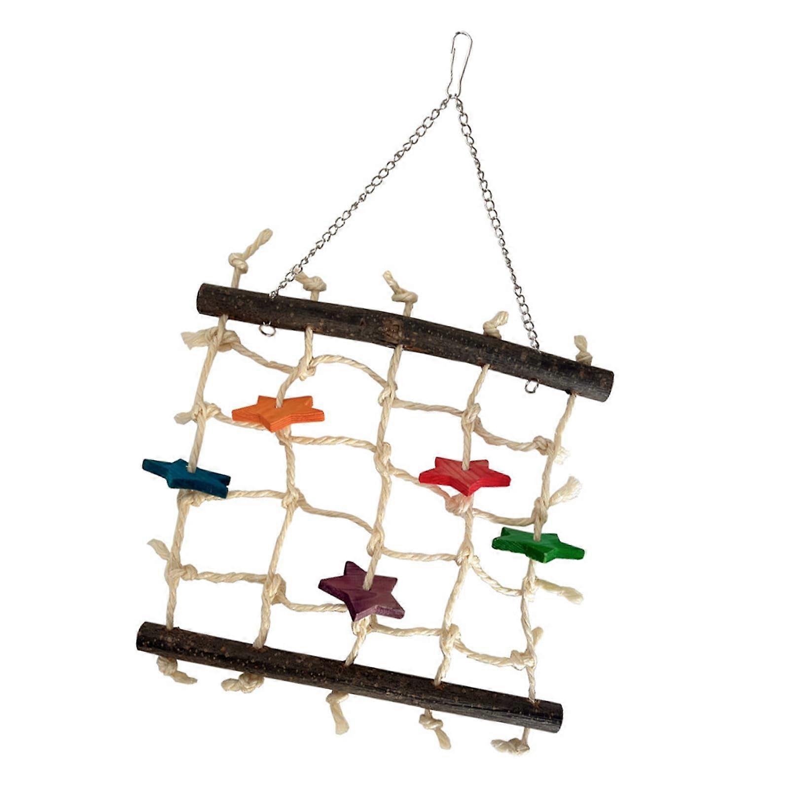 Good climbing net parrot swing rope parrot molars climbing net for birds to climb and entertain