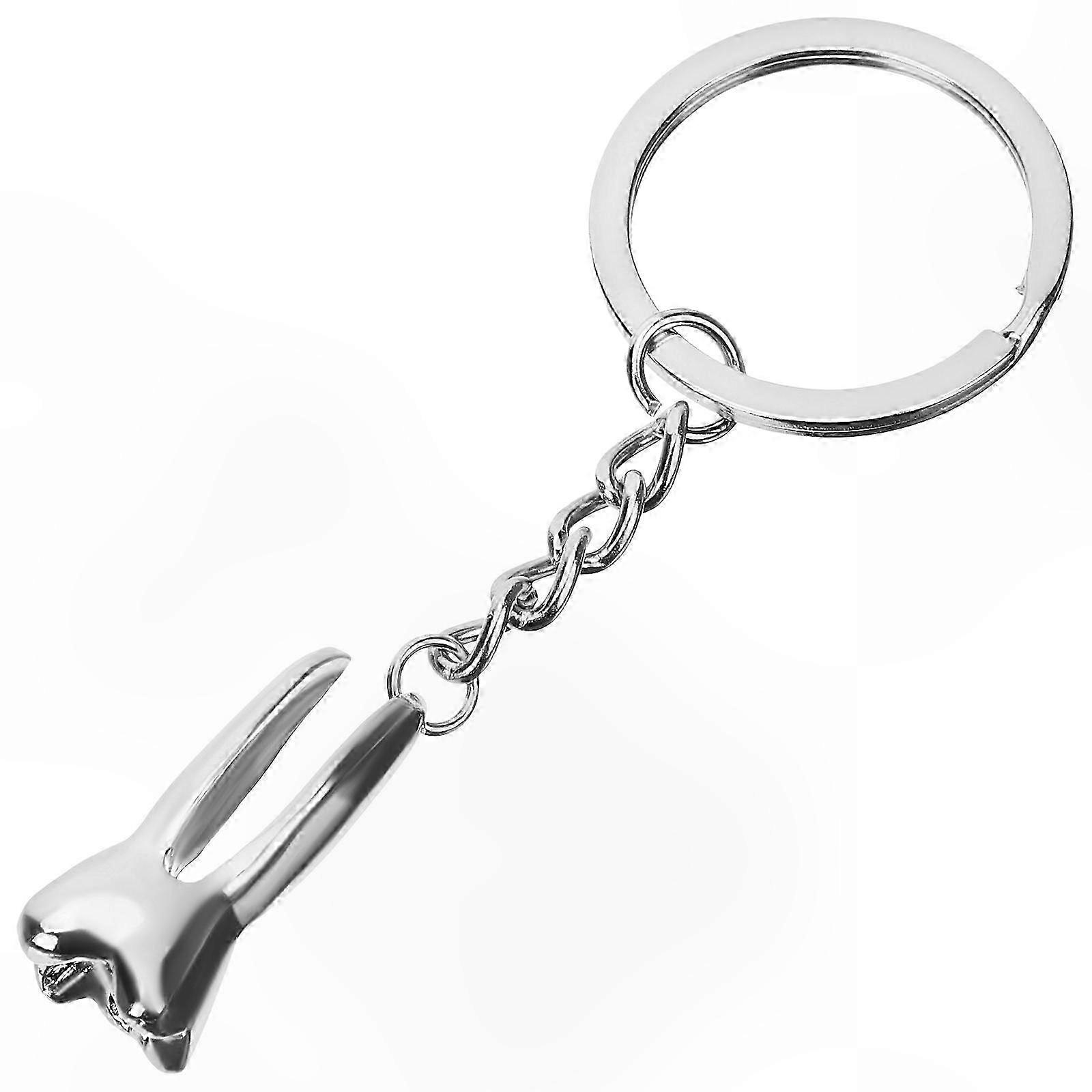 Creative Tooth Keychain for Backpacks and Keys, Unique Dentist-Inspired Decorative Accessory for Everyday Use