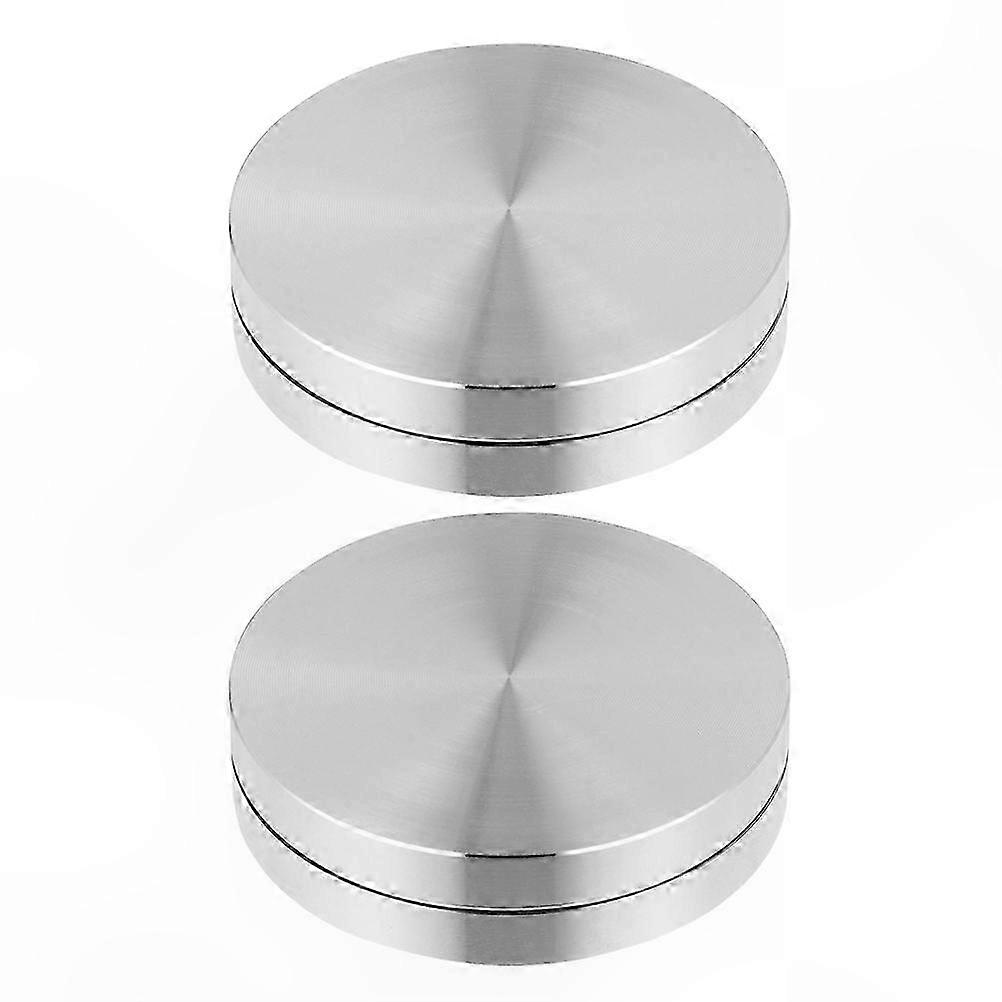 2-Pack Aluminum Alloy Rotating Cake Stand with Baking Tray Support Base