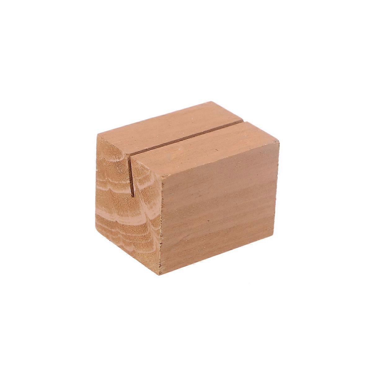 Wood Holder 10Pcs Brown Rectangular Holder for Holding Use with Torched Wood Finish