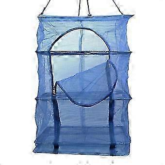Foldable 4 Layers Drying Fishing Net Rack Hanging Vegetable Fish Dishes Dryer PE Hanger Fishing Net Fishing Accessories