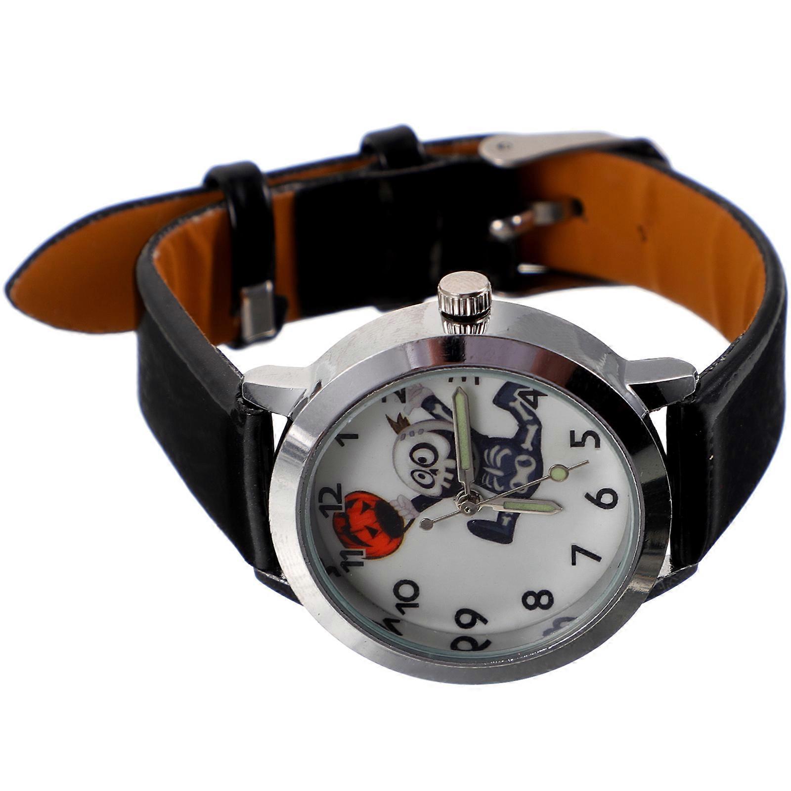 Creative Skull Wrist Watch With Adjustable Strap For Children And Family Use 1Pcs