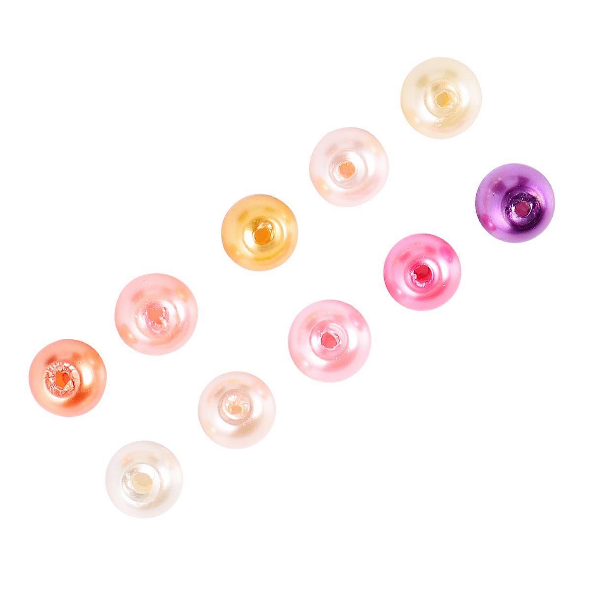 Smooth Loose Beads Craft Beads for Diy Enthusiasts Pink Mini Hole Design 1 Set