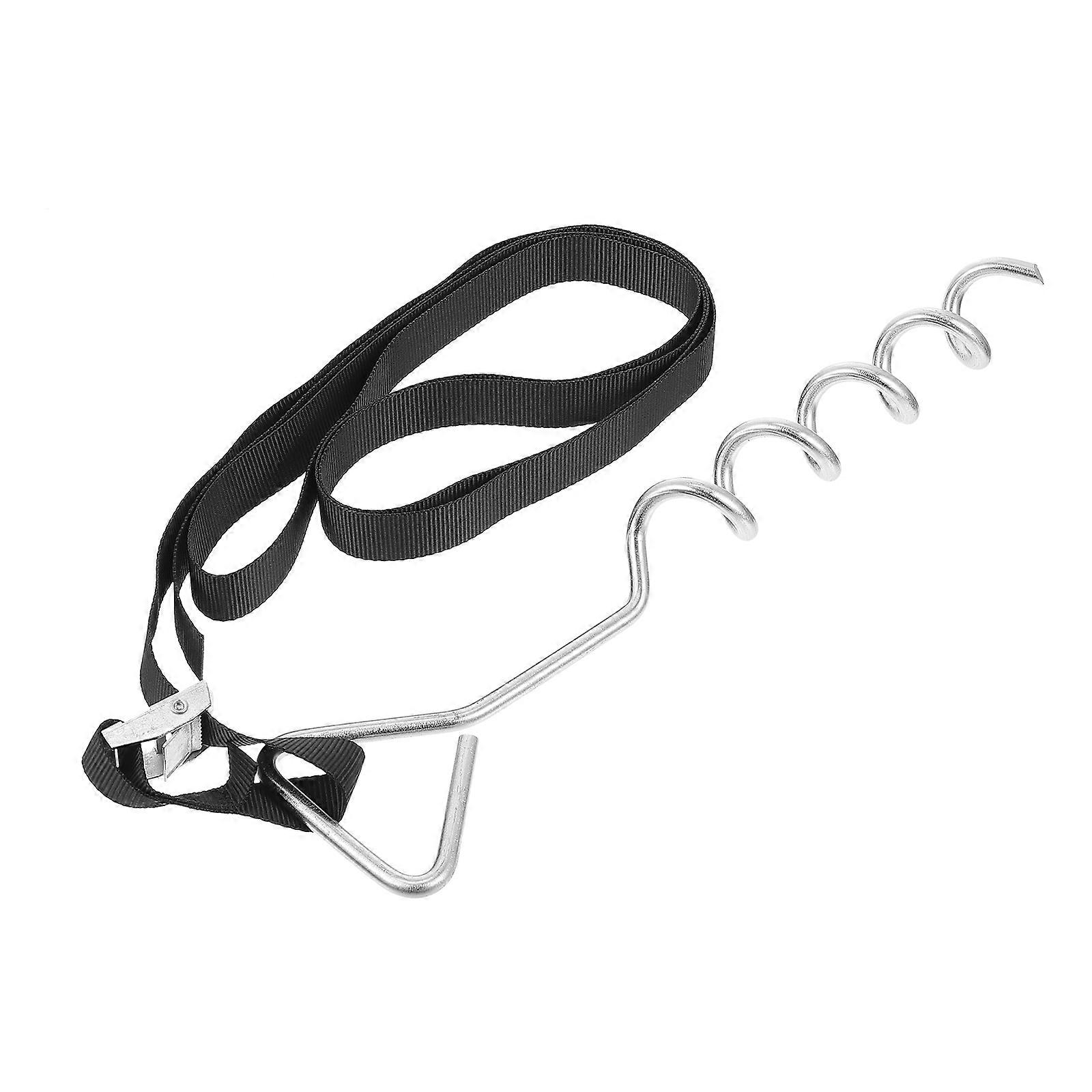 Trampoline Hold Down Kit 1 Set Connecting With Strap For Strong Wind Or Rain Conditions 14.93x3.34x1.57in Steel Stake
