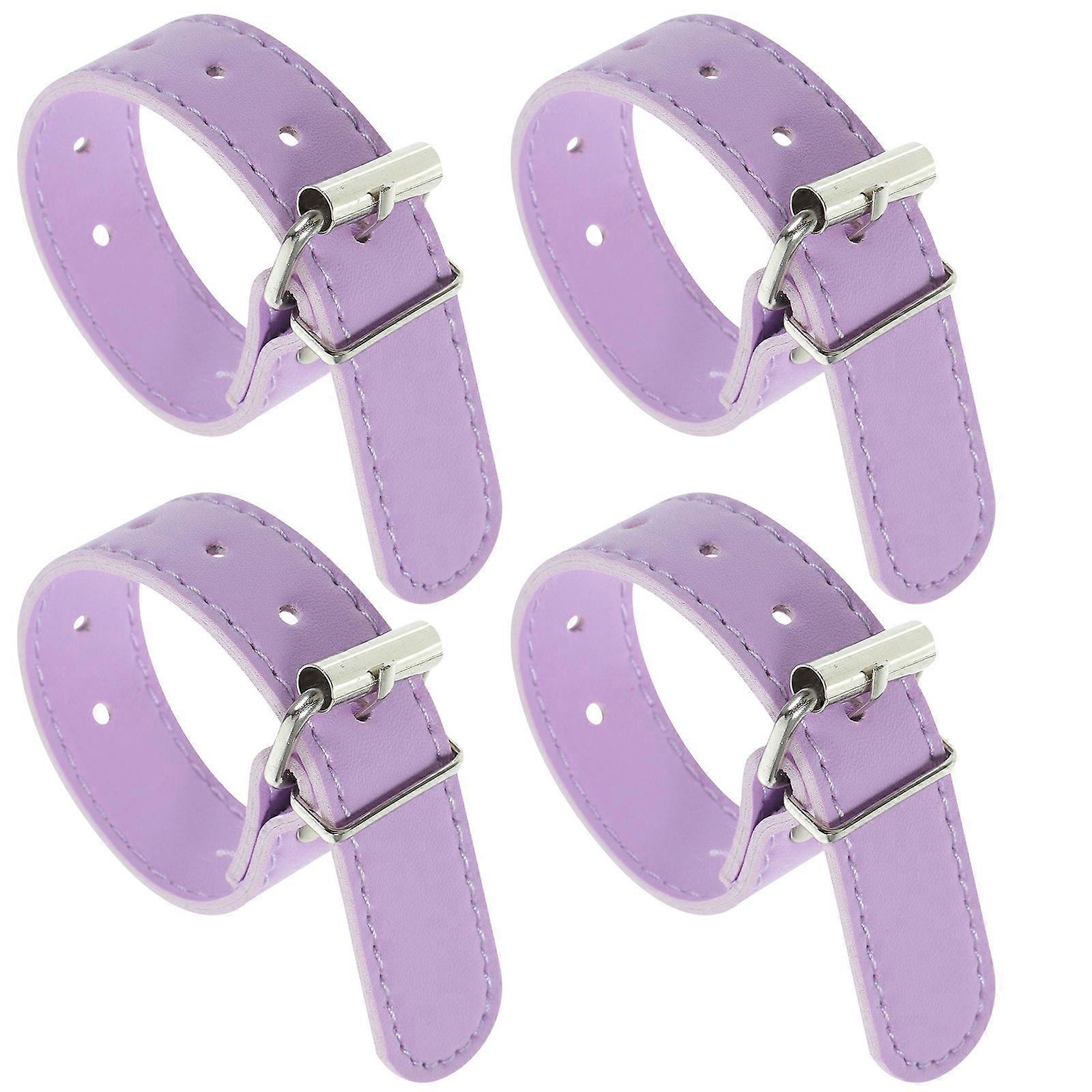 2 Pairs Bike Basket Straps Made Of For Bicycle Owners To Fix Bike Basket Efficiently In Purple Color