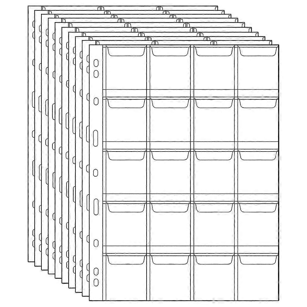 Coin Album With Transparent Pages, 20-Pocket Binder, 12 Coin Sets Included