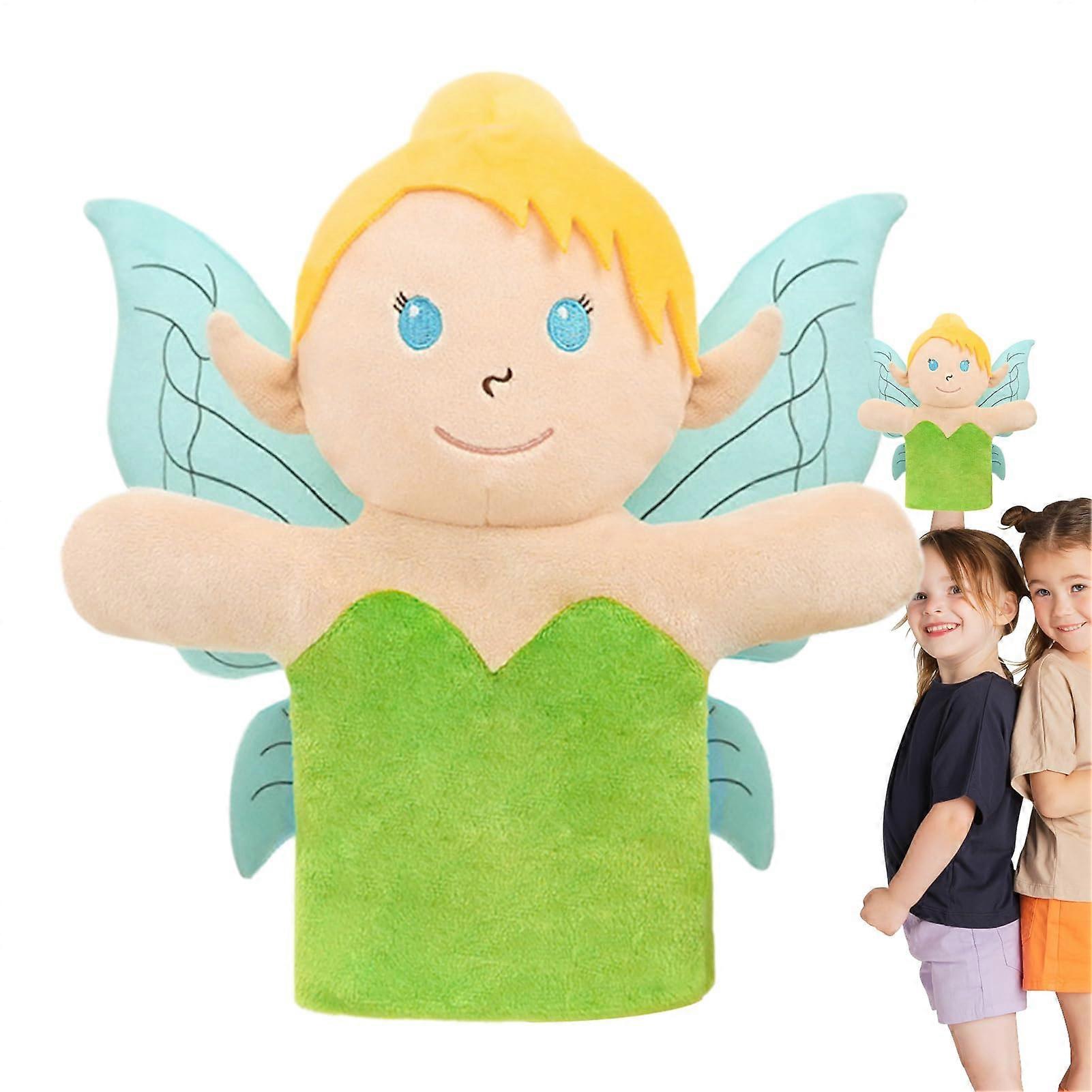 Hand Puppets Elf Hand Puppet For Kids Soft Fabric Interactive Fairy Tale Toy For Preschool Kindergarten Home