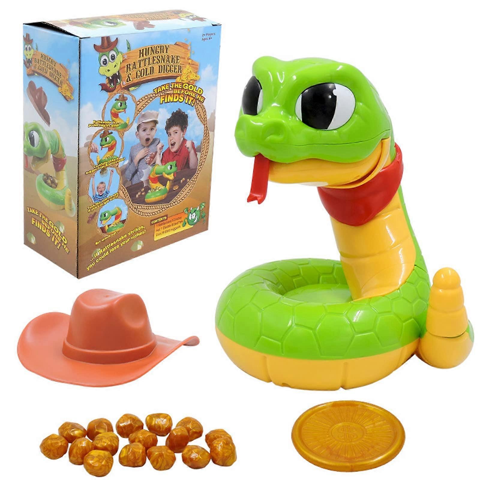 Rattlesnake Game for Family Parties, Scary Biting Hand Toy, Interactive Hungry Rattlesnake, Fun Gold Digger Activity