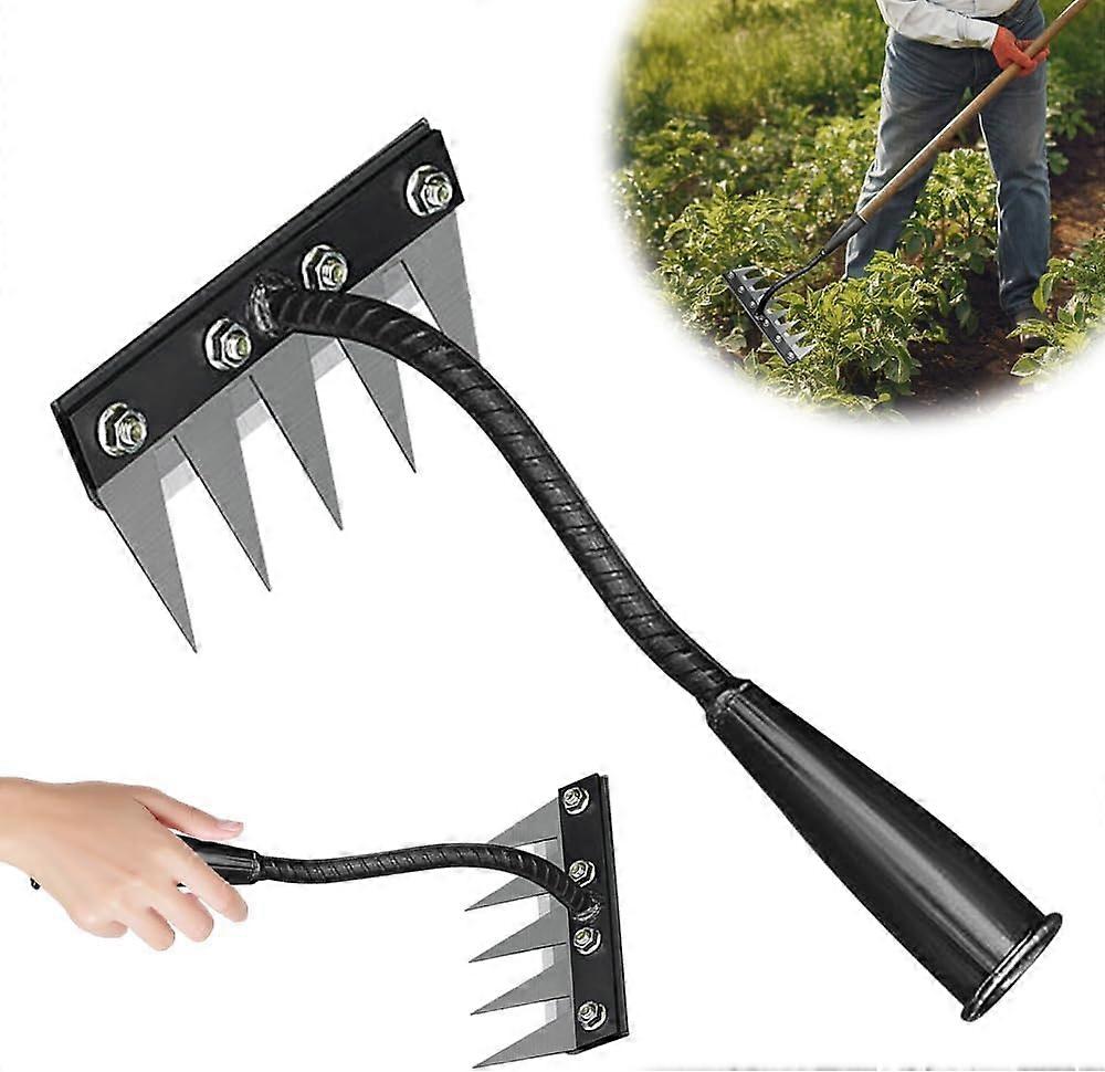Detachable Garden Weeding Tool Weed Puller with Manganese Steel 5-Prong Design Manual Weed Remover for Yard and Garden