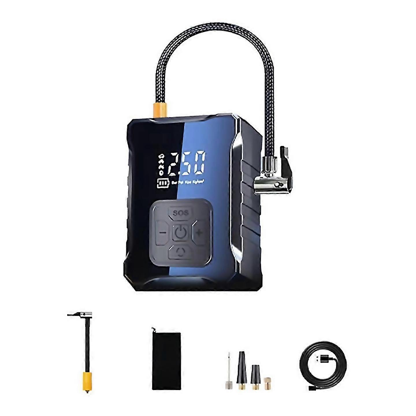 For wireless inflation pump portable car air compressor with led lighting