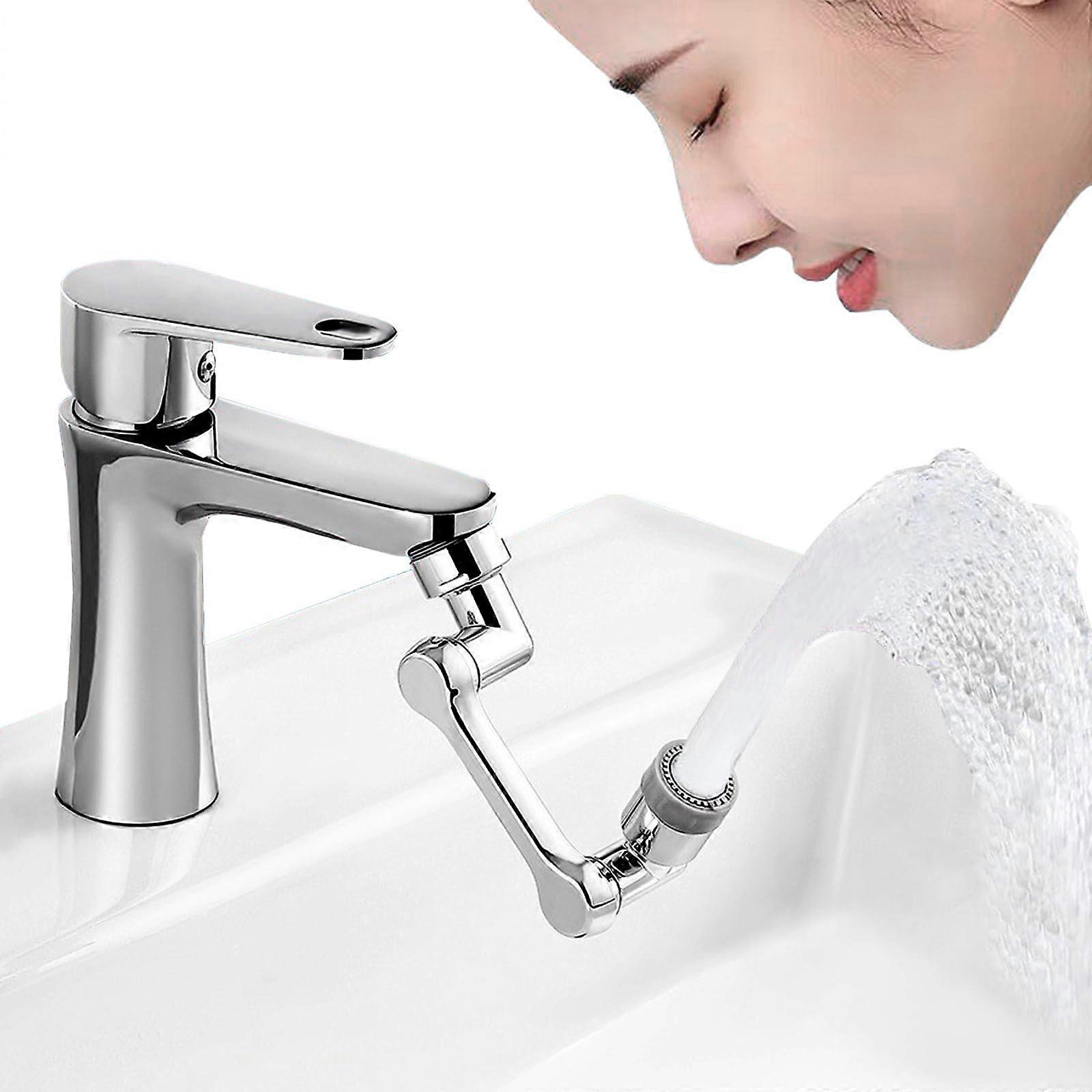 Tap Extension Kitchen Sink Aerator 360° Rotating Water Saver with 2 Modes Large Flow Anti-Splash Alloy Design