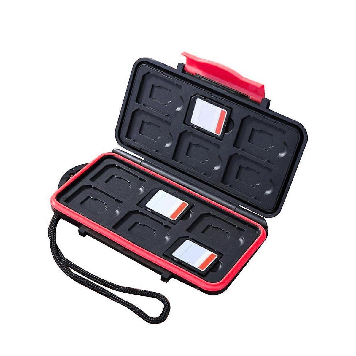 Multi-Grid Memory Card Case Anti-Shock Waterproof Mini Memory Card Case Large Capacity Protector Cover for SD TF Card