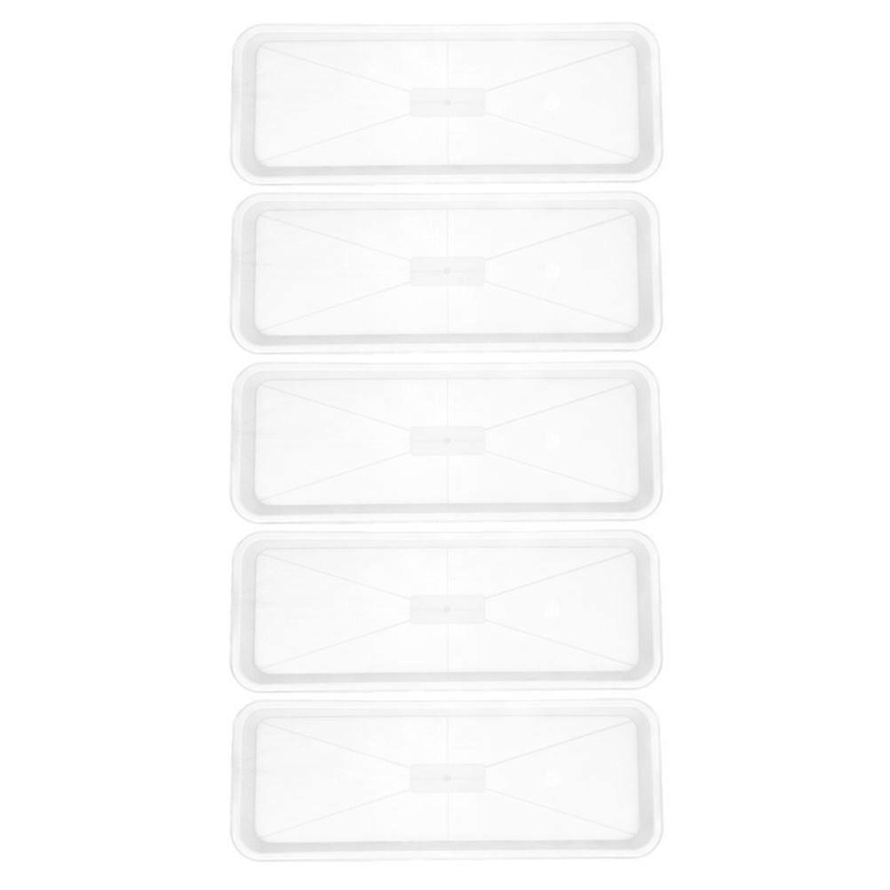 5pcs Window Sill Plant Tray Planter Tray Planter Water Tray Shallow Rectangular Drip Tray Window Sill Flowerpot Tray Rectangular Plants Saucer