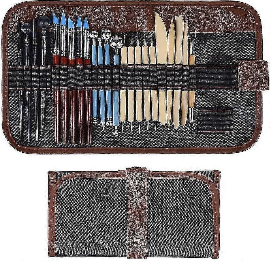 24pcs Ceramic Tool Clay Tool Modeling Tool Set, Pottery Tool For Ceramic Clay, Wax Candles SZRH A-DS