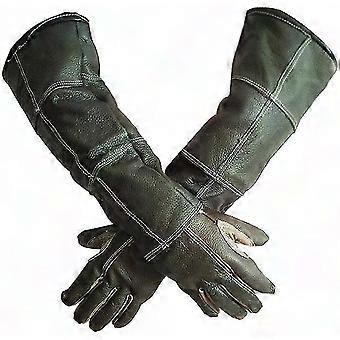 Gants de manipulation d’animaux de sécurité anti-morsures, protection en cuir extra-longue pour les animaux capturés, les reptiles et les chats