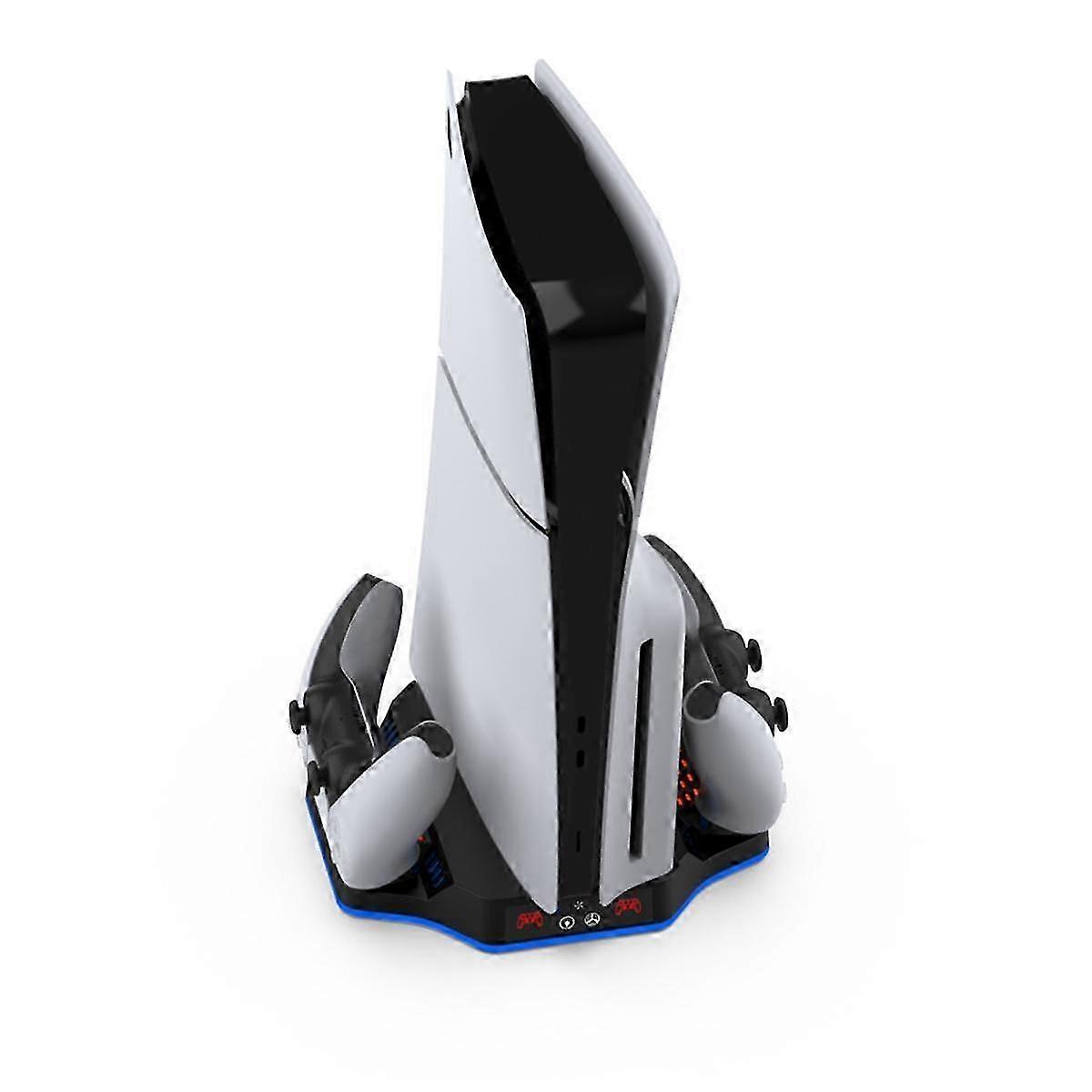 Game Console Cooling Dock for Slim with RGB Colorful Ambient Light Portable Gamepad Charger