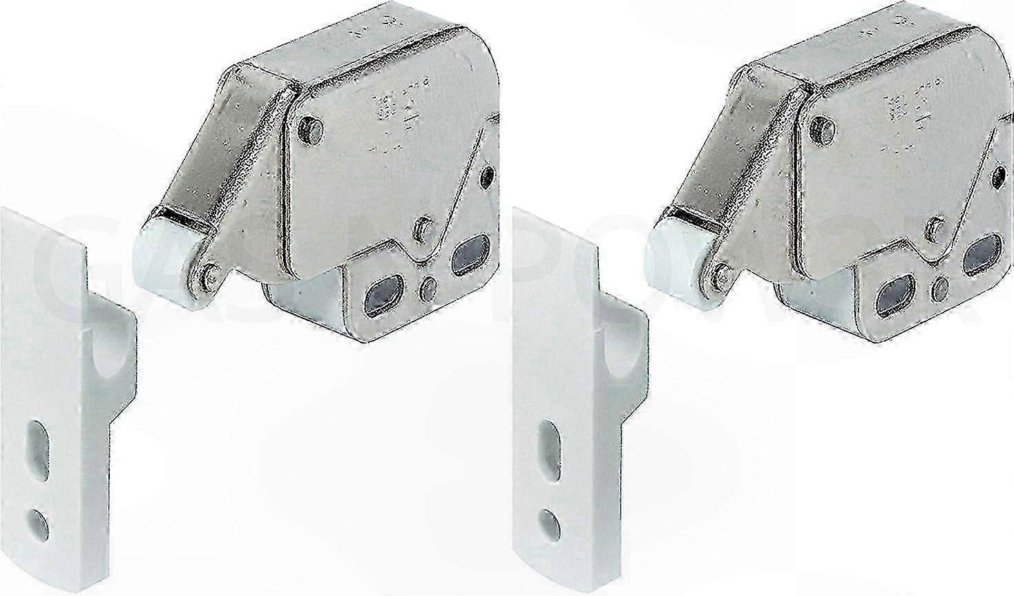 Double Mini Touch Latch for Cabinet Doors, Caravan and Motorhome Cupboard Closure System