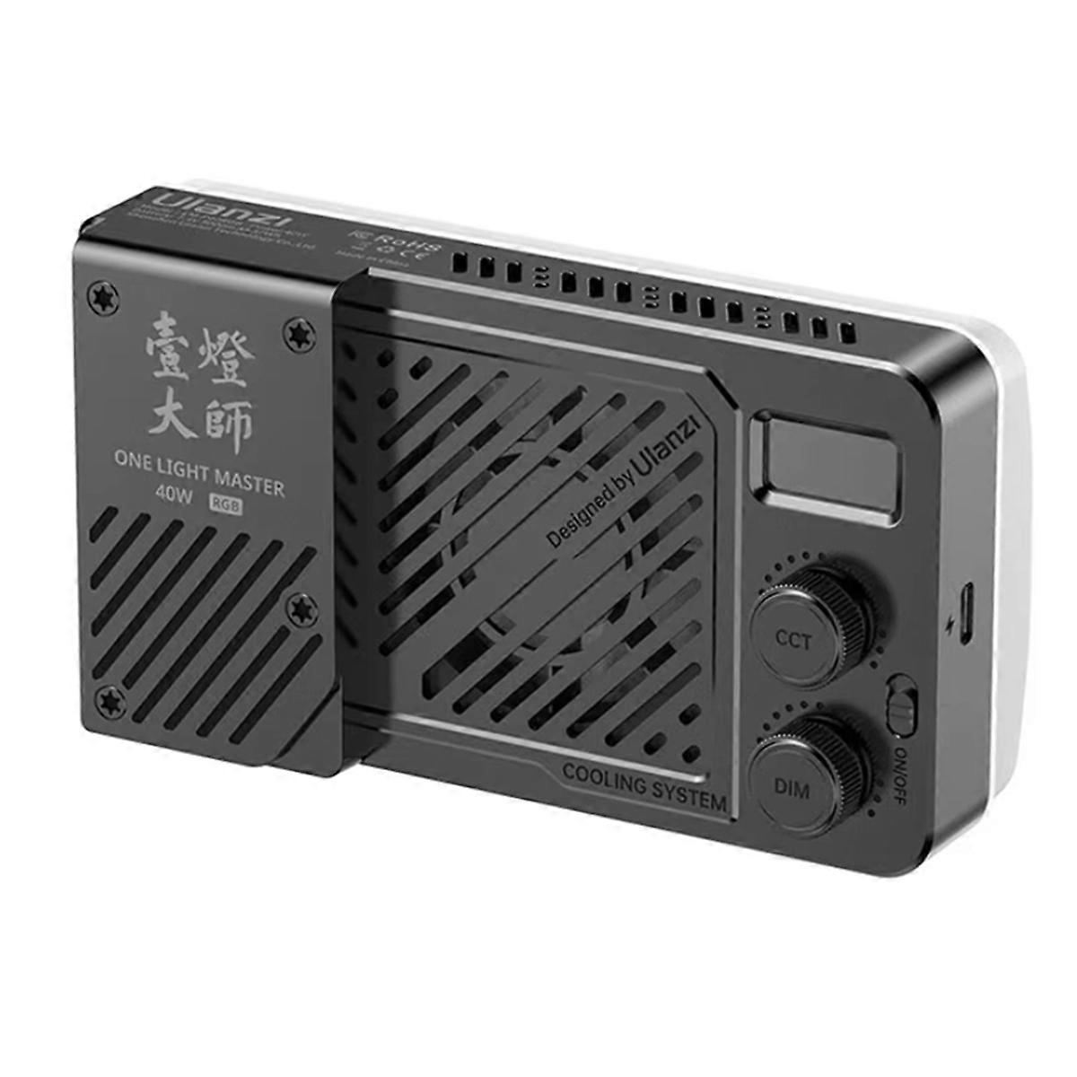 P40 RGB 40W Pro Video Light Portable LED Photographic Studio Light with Cooling Fan for Video Live-Stream