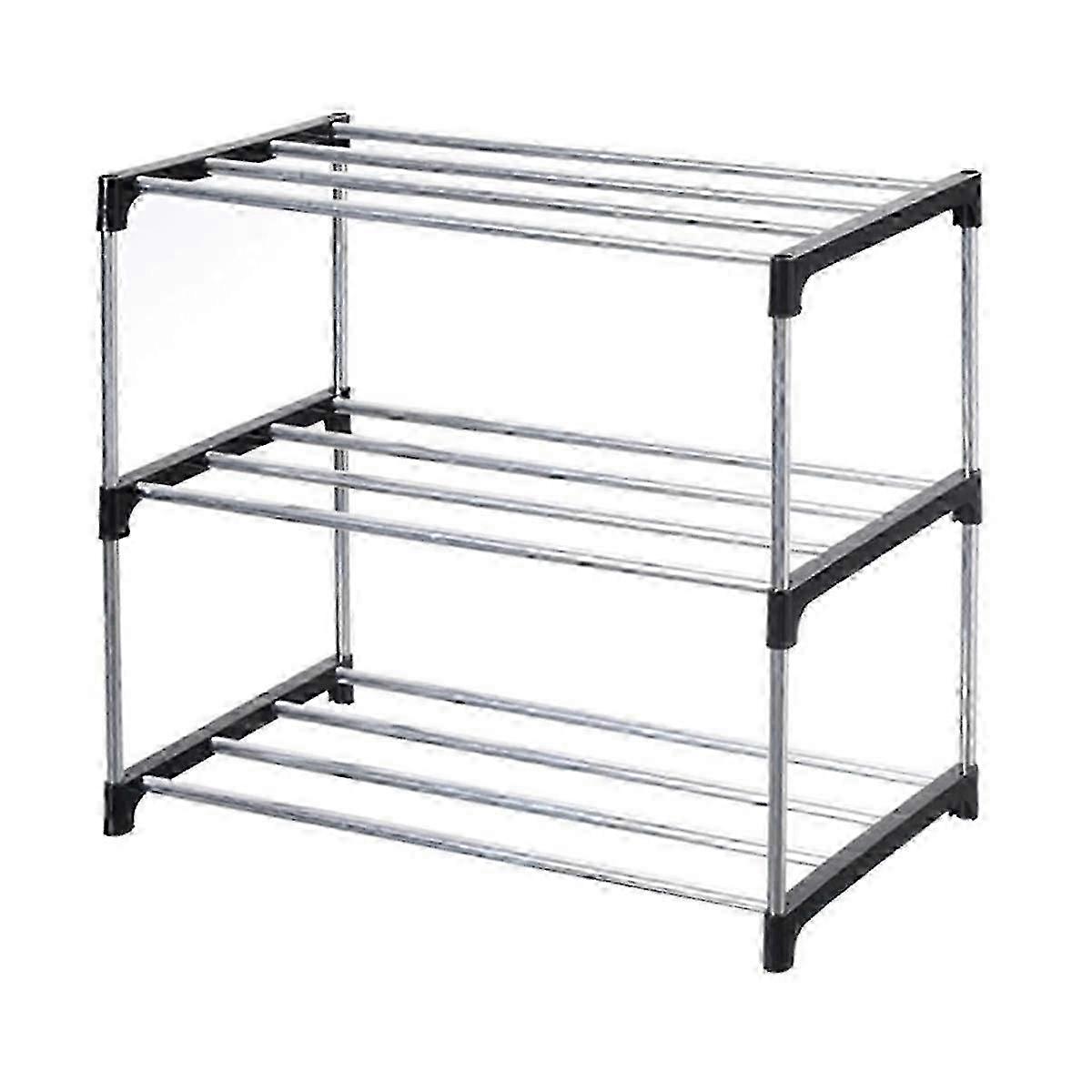 2025 Stackable Small Shoe Rack, Entryway, Hallway and Closet Space Saving Storage and Organization (3Ti