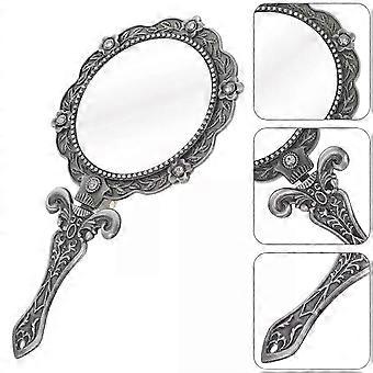 Vintage Hand Mirror Handheld Mirror Hand Mirrors with Handle for Makeup Mirror Gold
