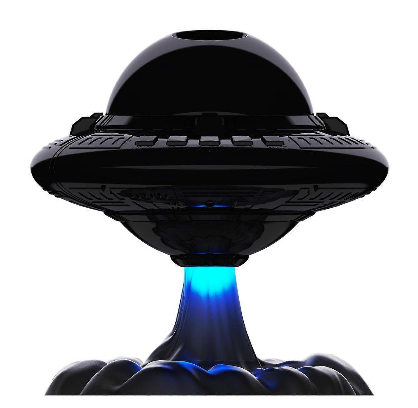 UFO shape home night light Starry sky and nebula breathing mode Multiple light settings USB powered(Black)