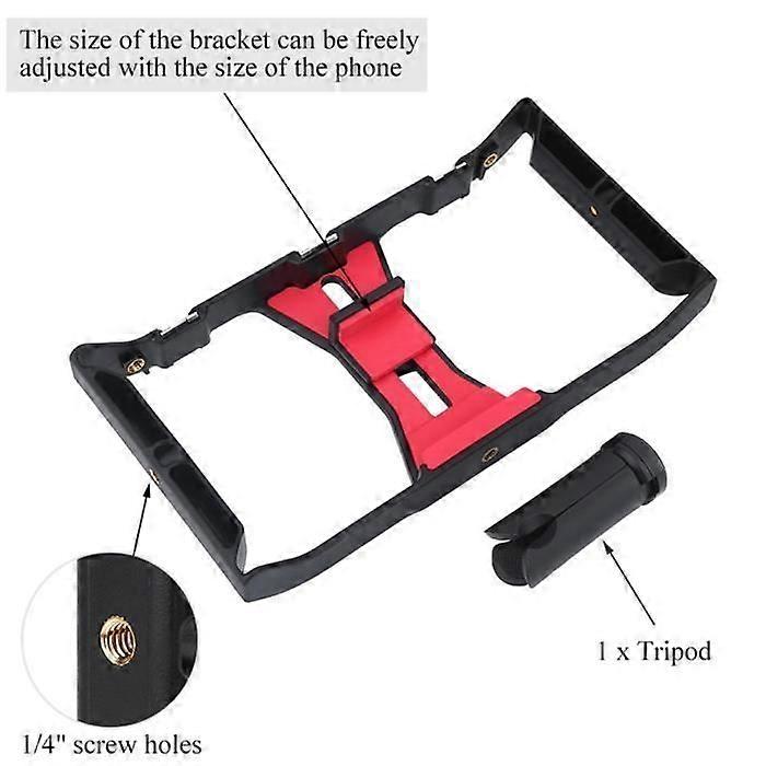 Vgeby Phone Video Stabilizer Dual Handheld Adjustable Cell Phone Stabilizer Recording Holder