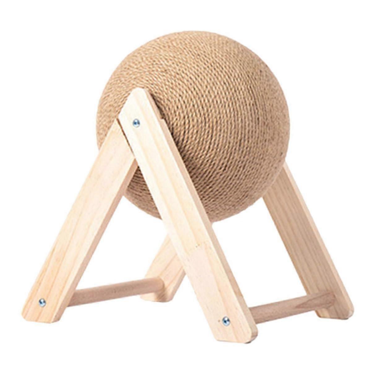 Sisal Cat Scratching Ball Durable Solid Climbing Toy For Exercise And Stress Relief Natural Sisal Rope Size Medium