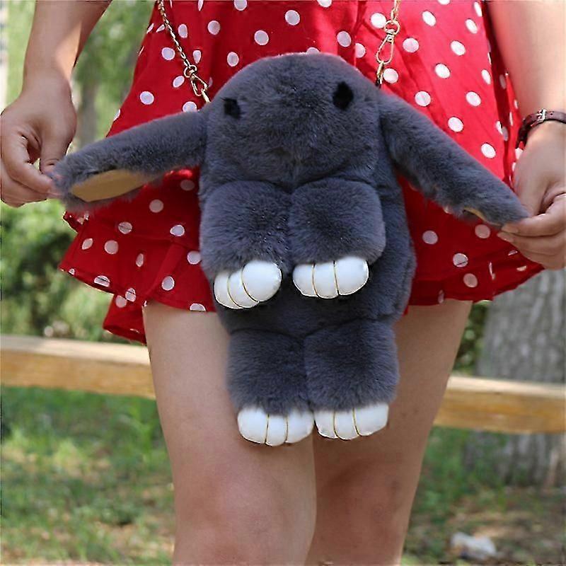 Plush rabbit bag single shoulder crossbody chain plush bag