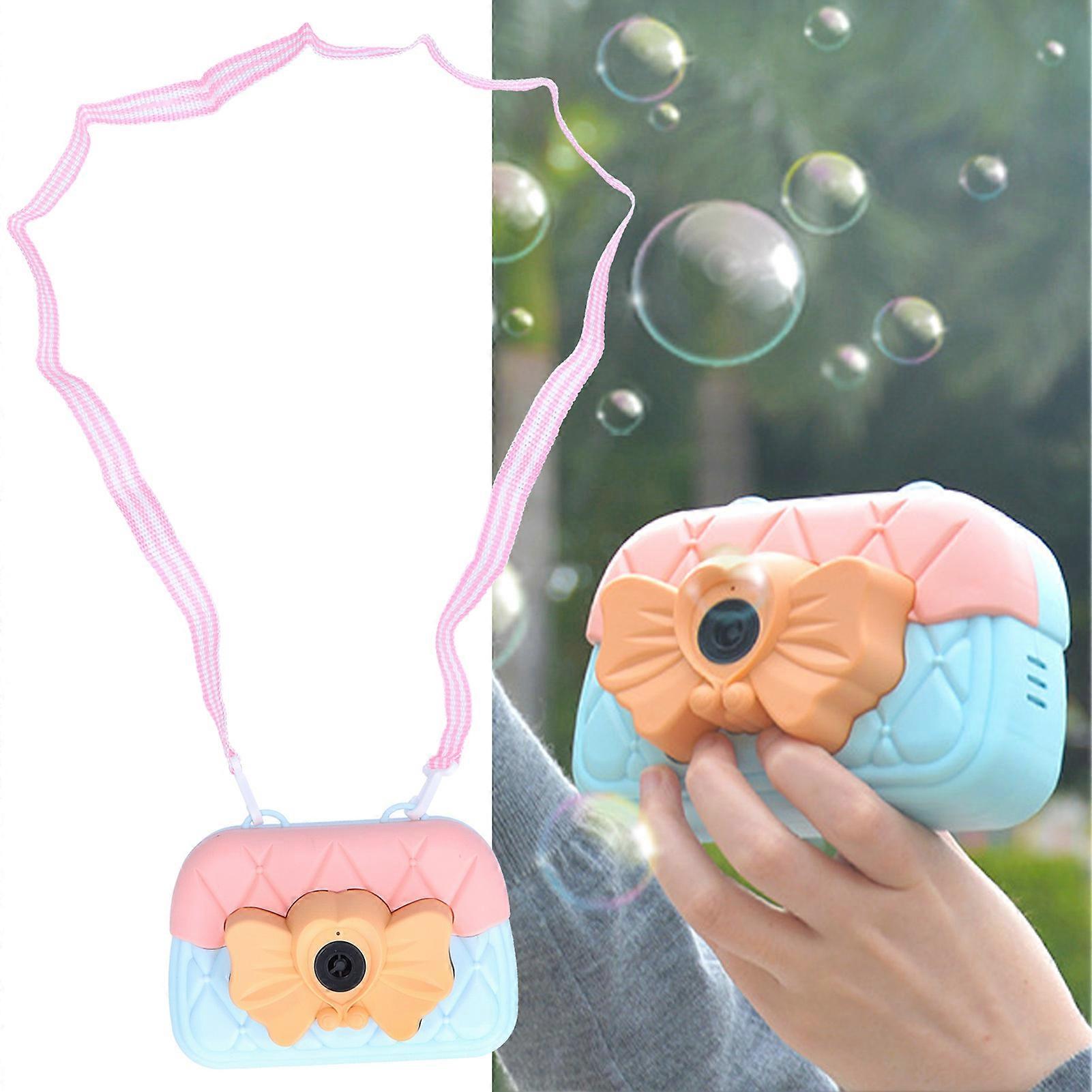 Kids Electric Bubble Machine Camera Shape with Music & Lights, Blue