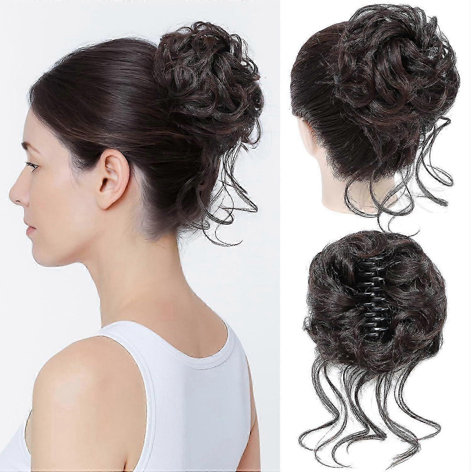 قطعة شعر كعكة فوضوية ، تمديد كعكة الشعر المتموجة ، قطع شعر الكعك الفوضوي