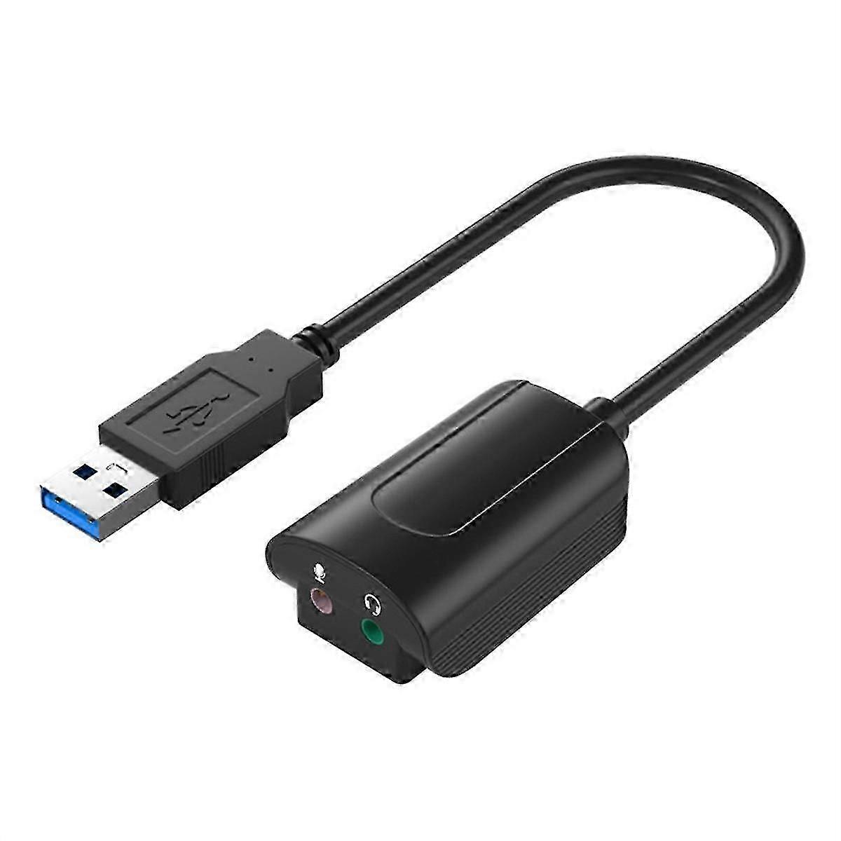 External Usb Audio Sound Card Adapter 7.1 Virtual Channel With Cable Microphone 3.5mm Interface Sou