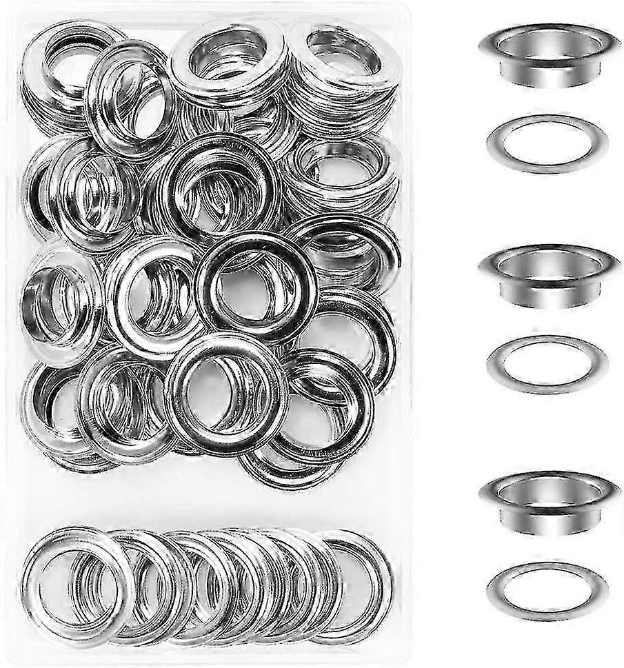 50 Grommets Eyelets Sets Eyelets 20mm Grommet Eyelet Kit For Canvas Tarp Tent Repair Silver