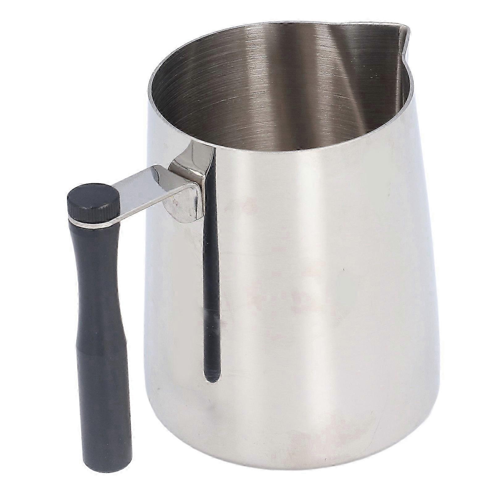 600ML Stainless Steel Coffee Frothing Pitcher Break Resistance Milk Frothing Cup with Detachable Handle 2025