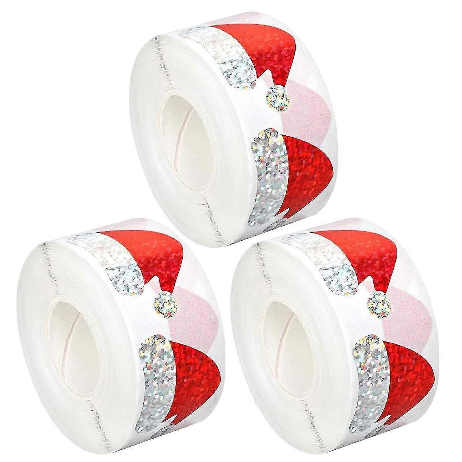 Self-Adhesive Holiday Present Labels Premium Material Santa Hat Present Label for Small Business Packaging