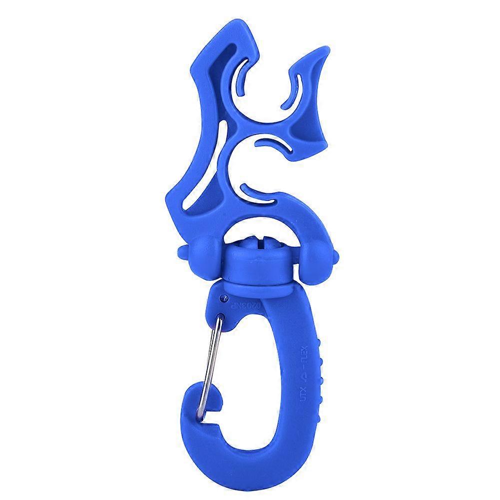 Scuba Diving Double BCD Hose Holder Clip Regulator Retainer Buckle Hook for Snorkeling (Blue)