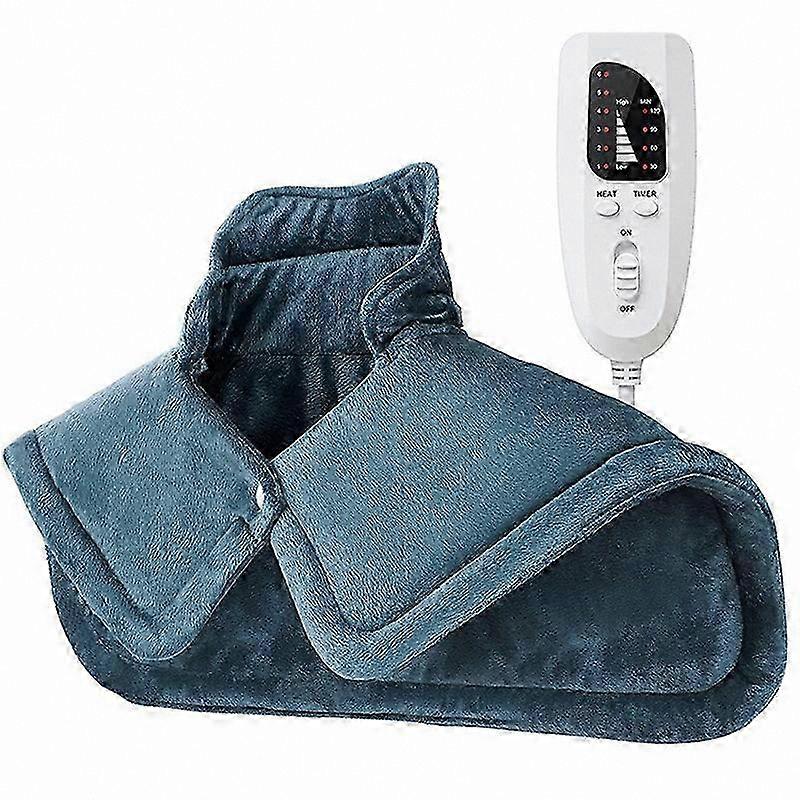 Weighted Neck and Shoulder Heating Pad with 6 Heat Levels and 4 Timer Options for Pain Relief Auto Shut Off Functionality