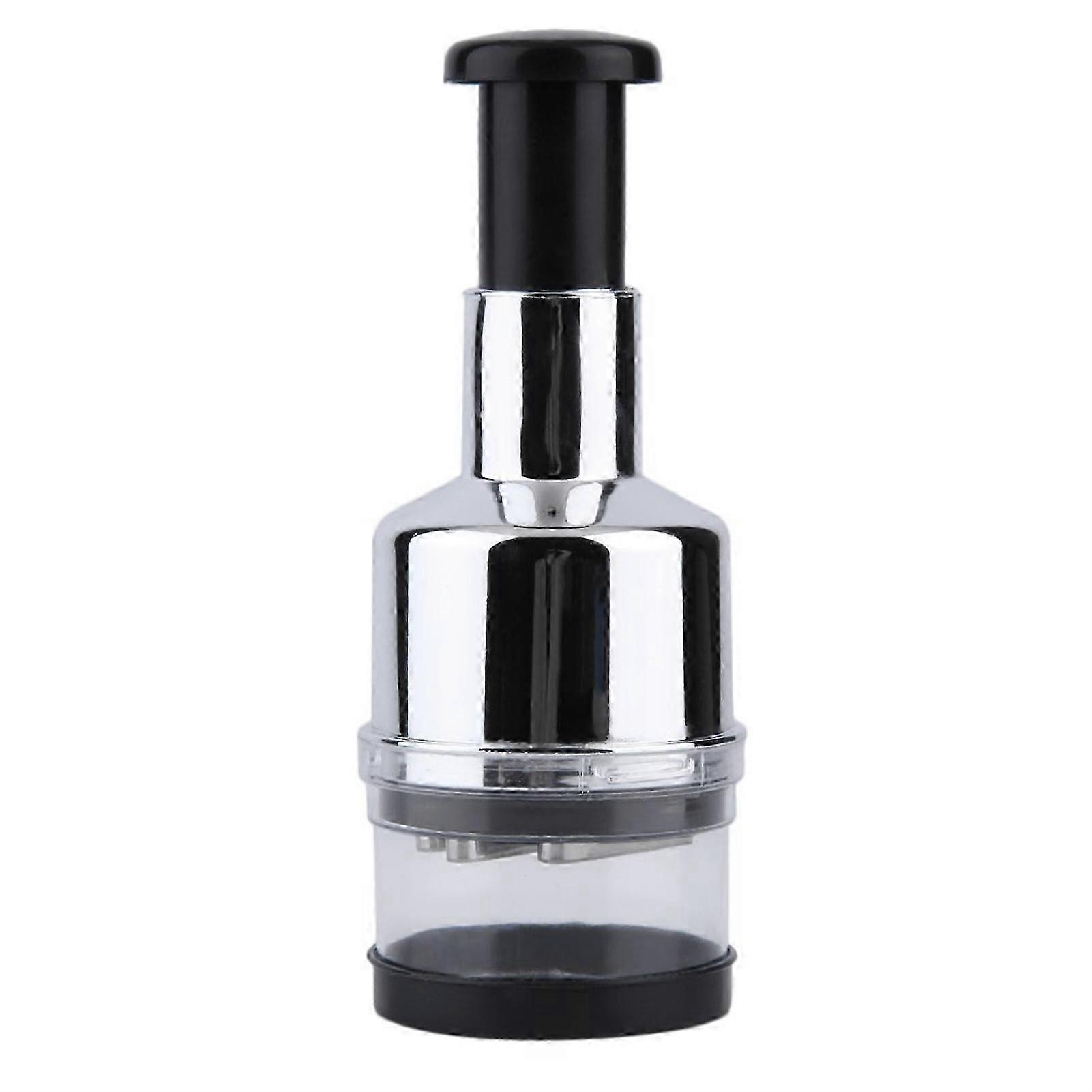 Manual Garlic Press and Vegetable Chopper for Easy Food Prep - Multi-Function Handheld Tool