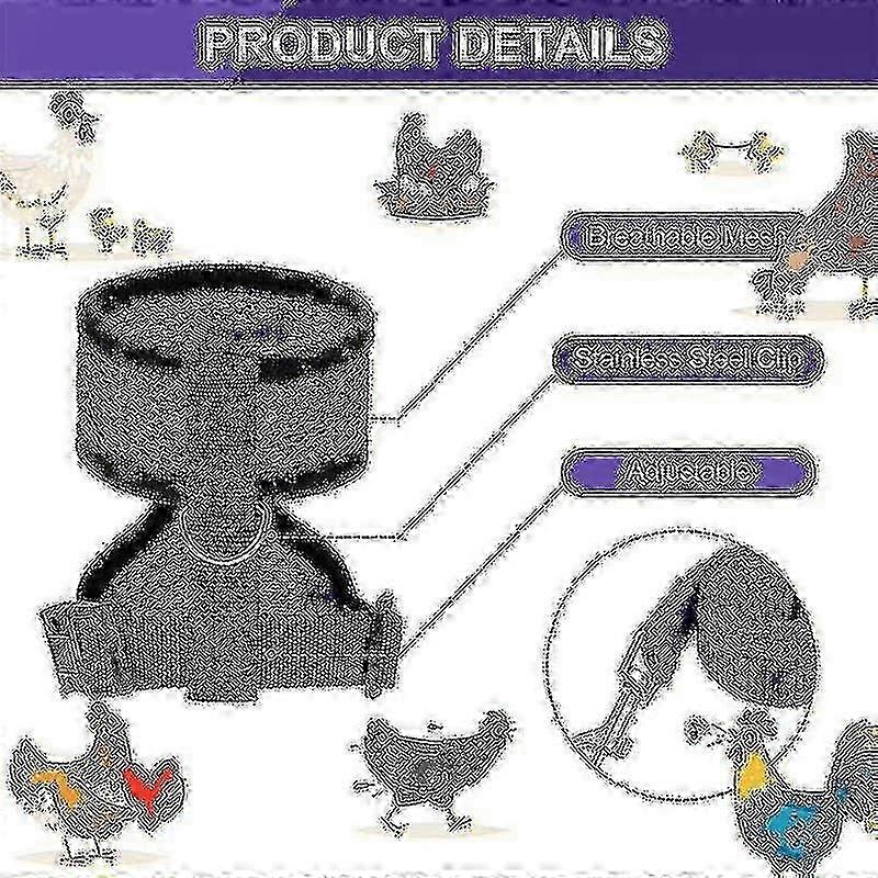 2pcs Chicken Harness And Leash, Modified Adjustable Breathable Harness Specially Designed For Chicken Duck Goose Training And Walking, Comfortable Si