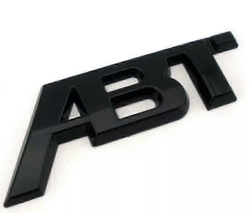 Gloss black abt tuning sticker rear boot emblem badge trunk lid