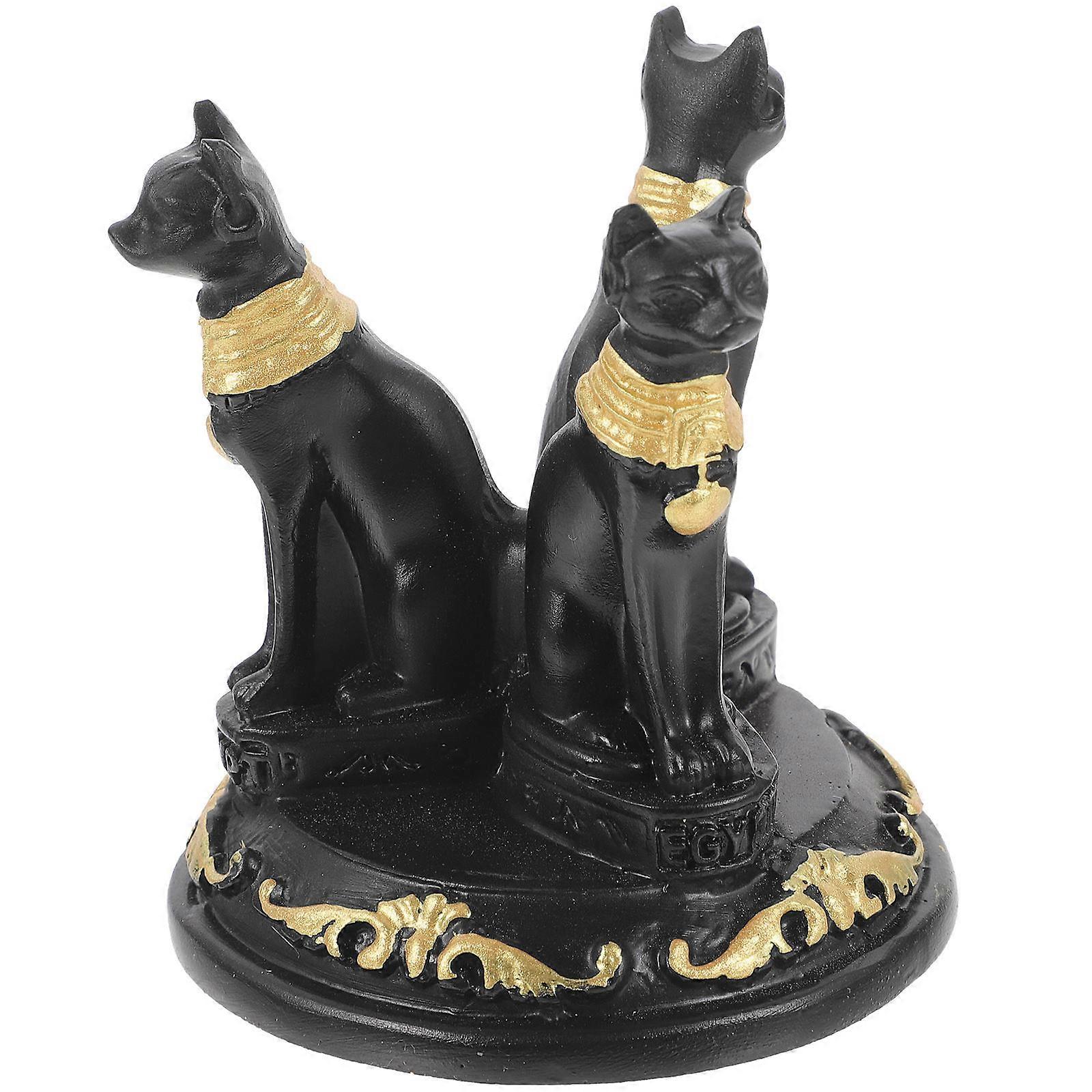 Black Bastet Statue for Decoration Resin Figurine