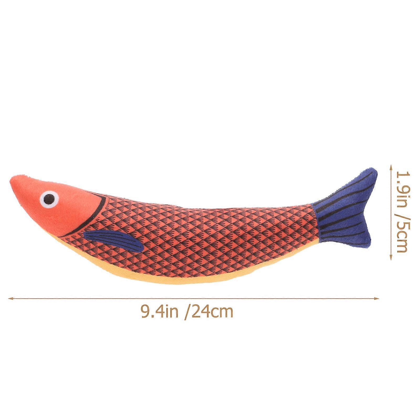 Cat Plush Toy Catnip Fish for Cat Chewing and Playing 5Pcs Pack