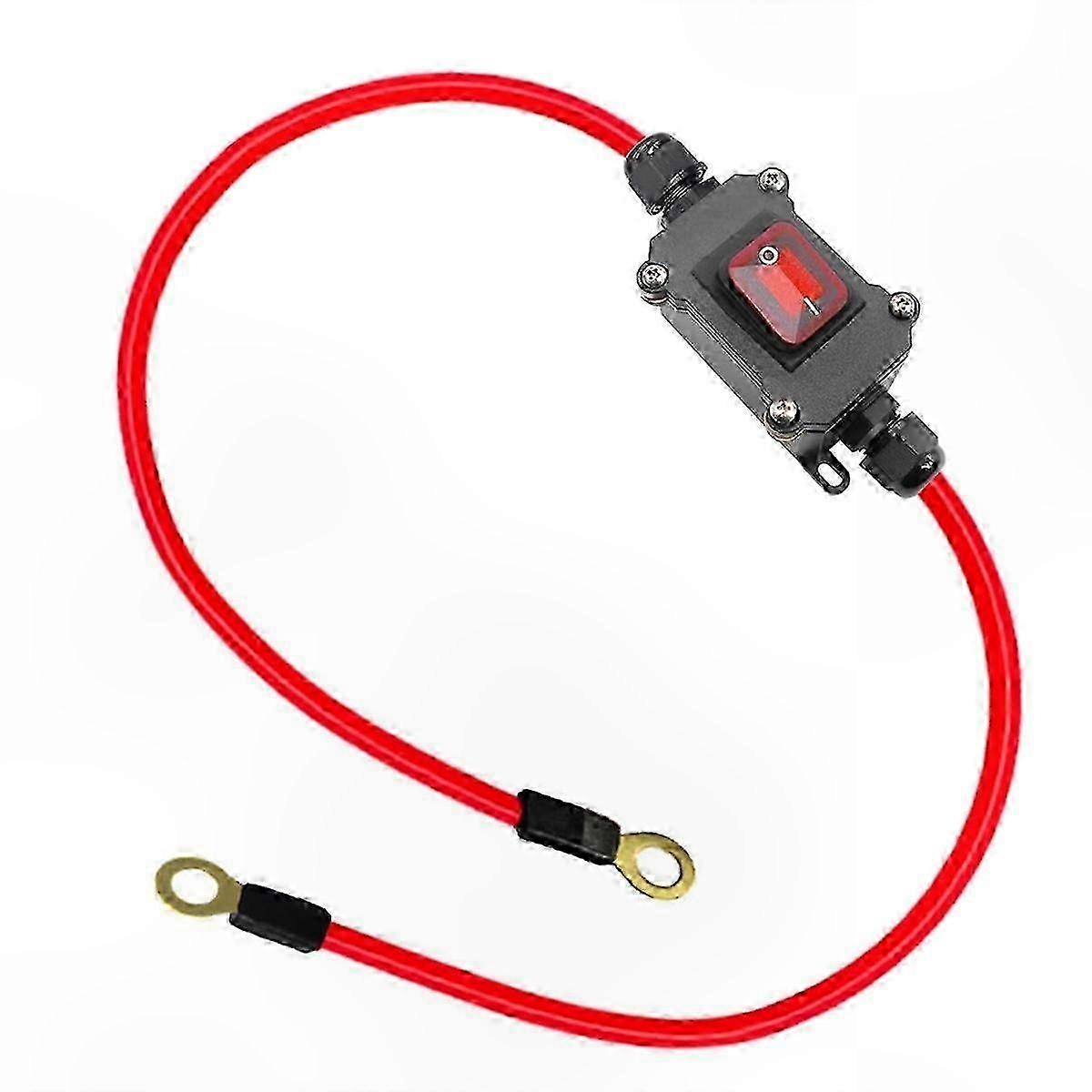 12V-24V DPST Waterproof Inline Switch with Quick Connect Terminals IP67 25A On/Off Dual Wiring Heavy Duty