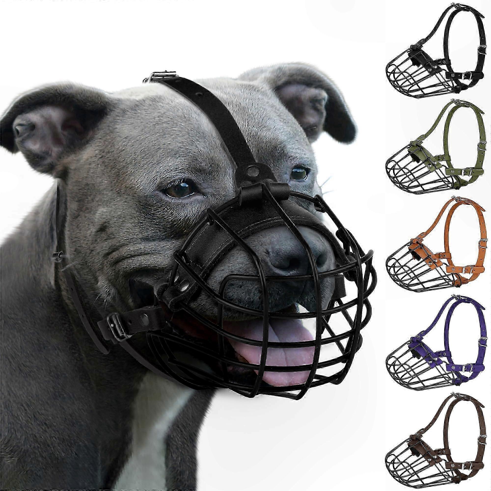 Breathable Wire Basket Muzzle for Large Dogs