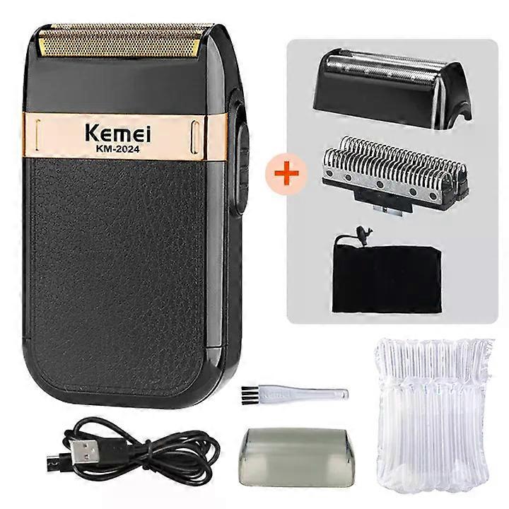 Kemei Electric Shaver Fit For Men Waterproof Twin Blade Reciprocating Cordless Razor USB Rechargeable Shaving Machine Barber Trimmer