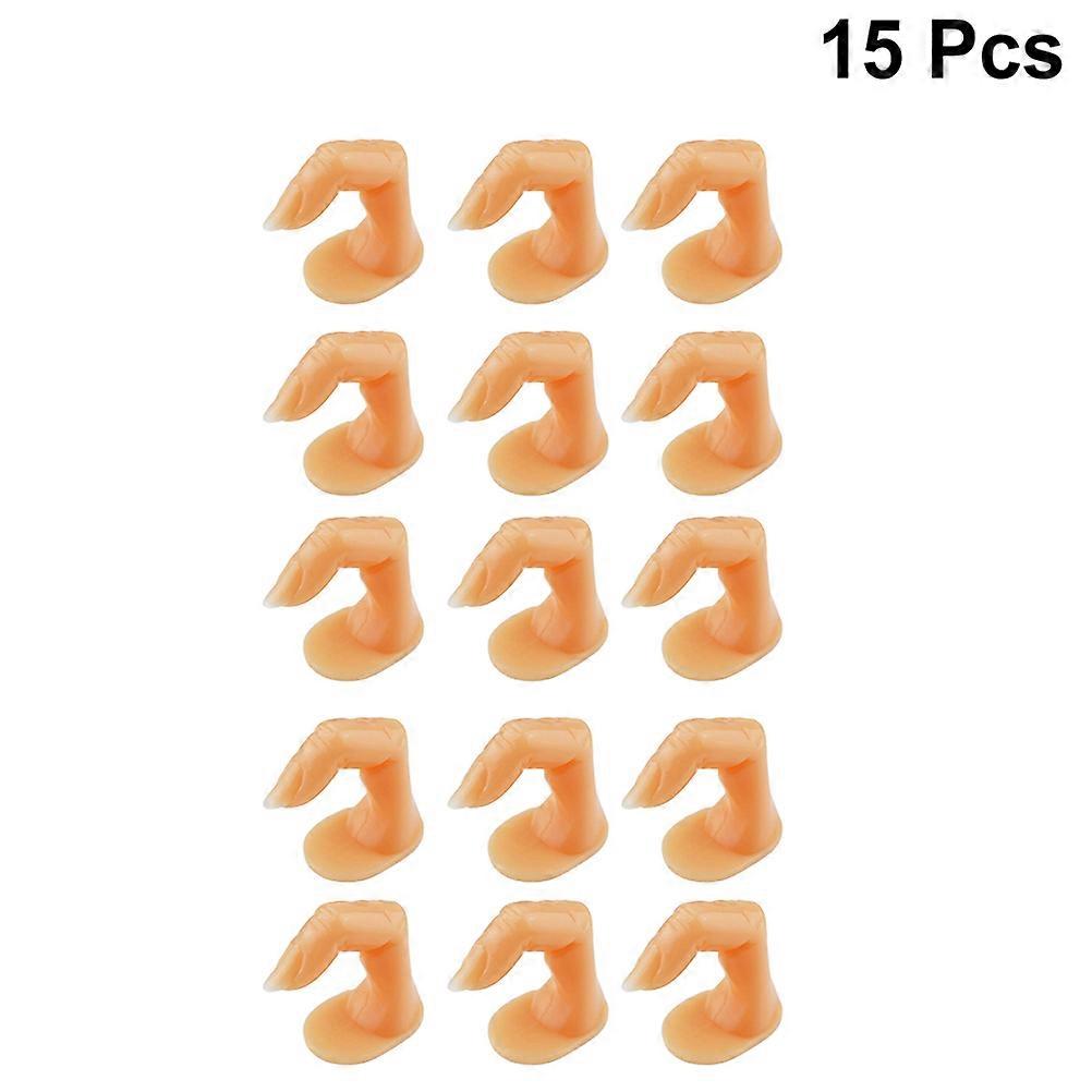 Manicure Training Hand False Finger Model for Nail Art Use 15Pcs Set