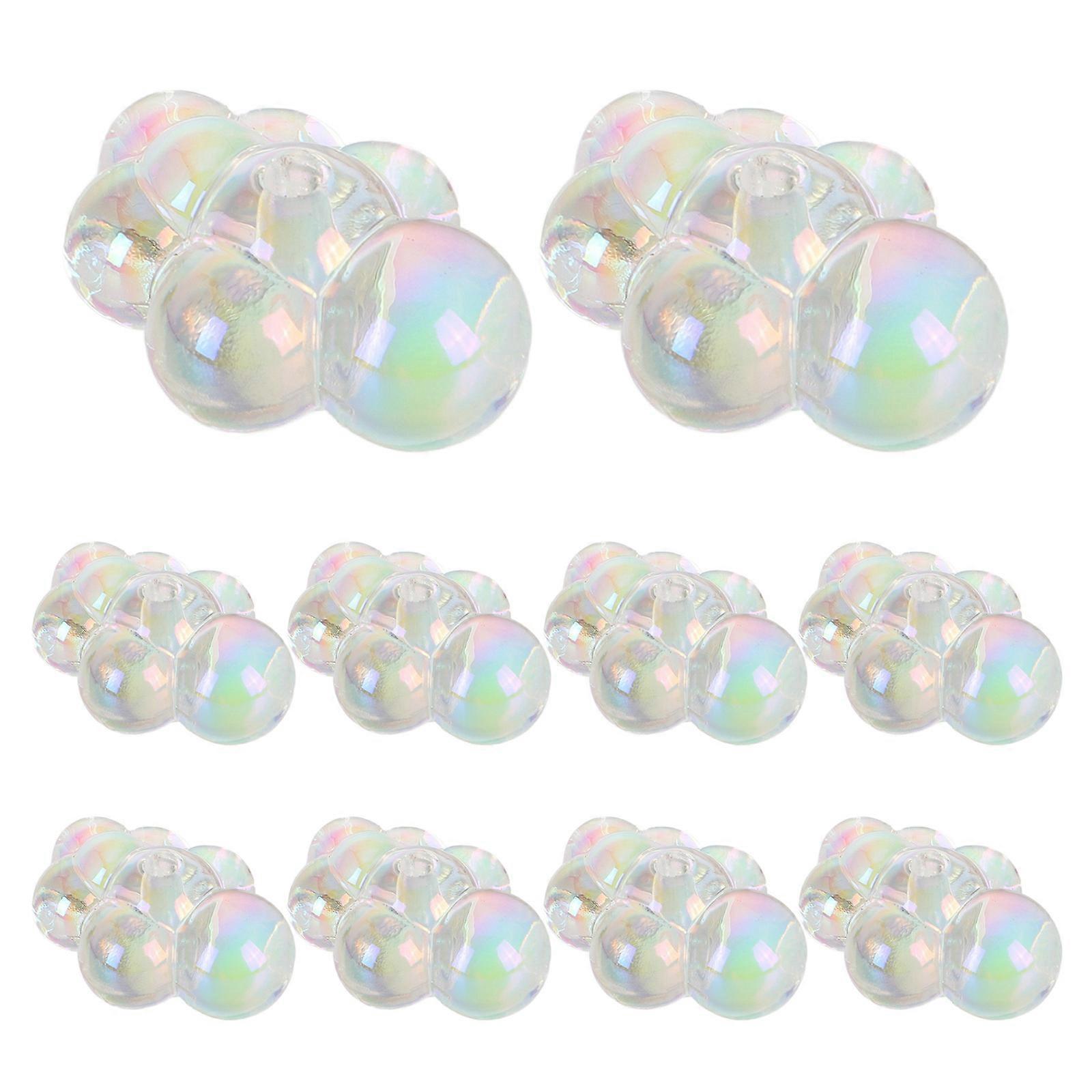 30Pcs Colorful Cloud Beads Plastic Spacers for Jewelry Crafting