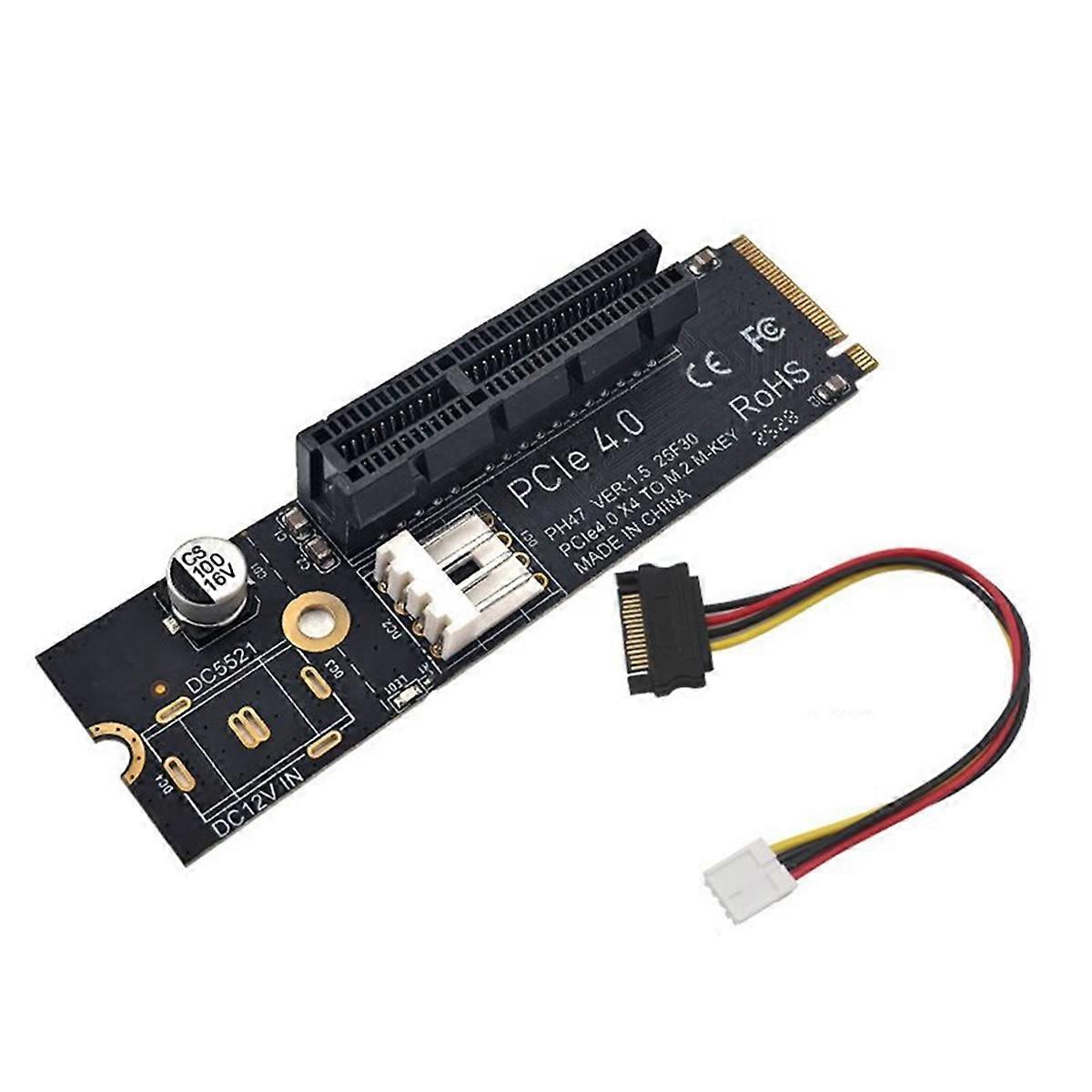 NGFF to PCI-E X4 Slot Convert Adapter M2 Port to PCIE Expansion Card Compatible with X1 X4 X8 X16 P